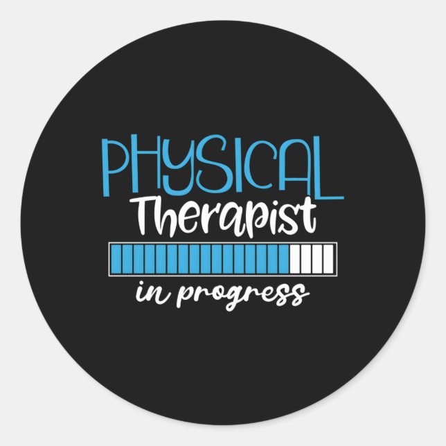 Sticker Rond Thérapeute physique en cours Thérapie de santé (Devant)