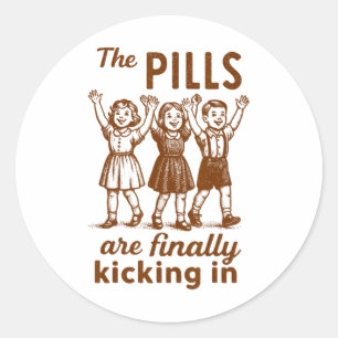 Sticker Rond Thérapeute pour l'anxiété de la santé mentale Les