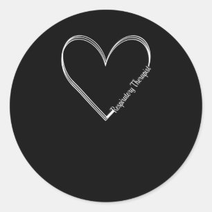 Sticker Rond Thérapeute respiratoire Coeur RT Soins Semaine Cad