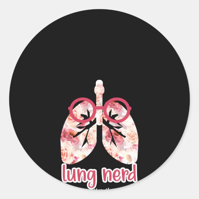Sticker Rond Thérapeute respiratoire Nerd pulmonaire Rt Respira (Devant)