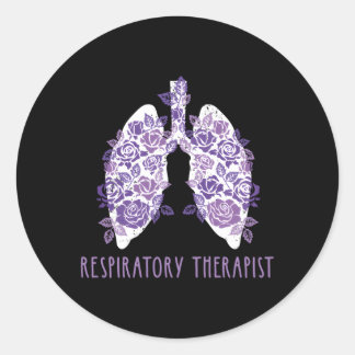 Sticker Rond Thérapeute respiratoire pulmonaire