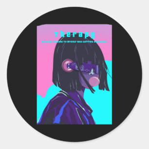 Sticker Rond Thérapie