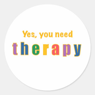 Sticker Rond Thérapie