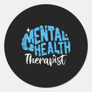 Sticker Rond Thérapie en santé mentale Psyché des étudiants San