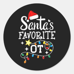 Sticker Rond Thérapie ergothérapie de Noël Père Noël F