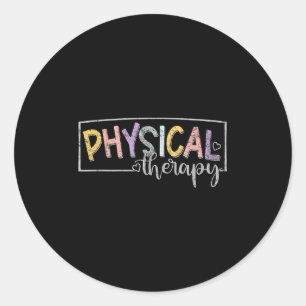 Sticker Rond Thérapie physique drôle de kinésithérapeute Pt The