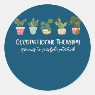 Sticker Rond Thérapie professionnelle Thérapeute pédiatrique Mo