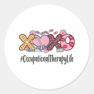 Sticker Rond Thérapie professionnelle Valentines Journée Femmes