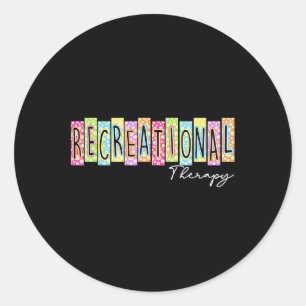 Sticker Rond Thérapie Récréative Rétro Retour À L'École Colorée