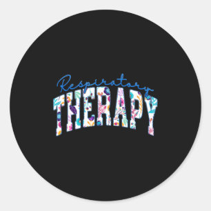Sticker Rond Thérapie Respiratoire Drôle Thérapeute Rt