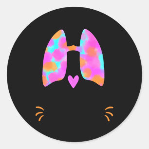 Sticker Rond Thérapie respiratoire Thérapeute pulmonaire Rt