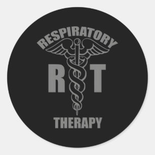 Sticker Rond Thérapie respiratoire Thérapeute Rt Caduceus Médic