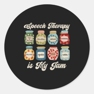 Sticker Rond Thérapie vocale est ma jambe Slp Voix Patho
