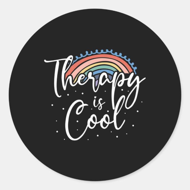 Sticker Rond Thérapies Sensibilisation à la stabilité mentale (Devant)