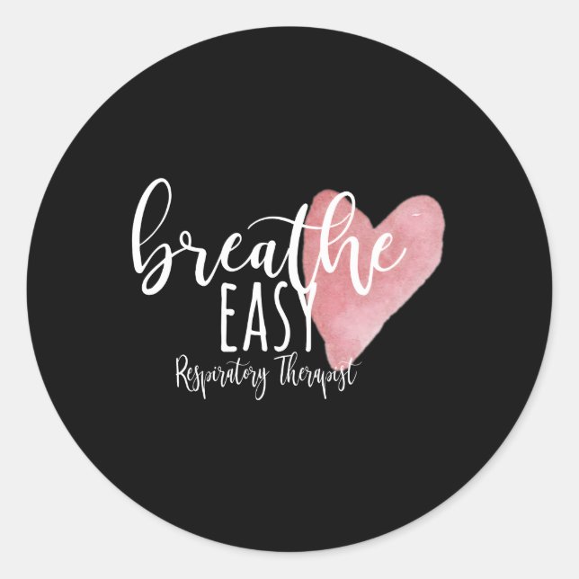 Sticker Rond Thérapiste respiratoire Thérapeute respiratoire (Devant)