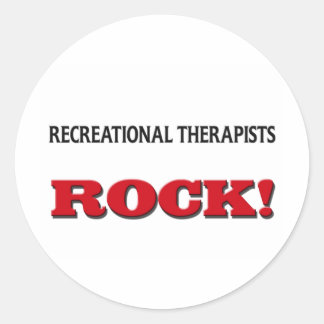 Sticker Rond Thérapistes de loisirs Rock