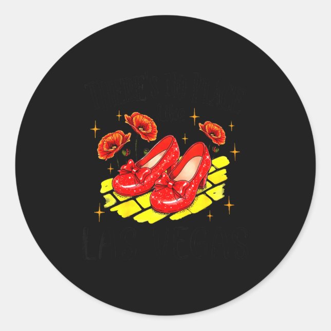 Sticker Rond There's No Place Like Las Vegas  (Devant)