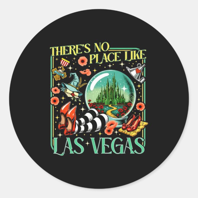 Sticker Rond There's No Place Like Las Vegas  (Devant)