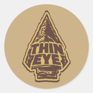 Sticker Rond Thin Eye