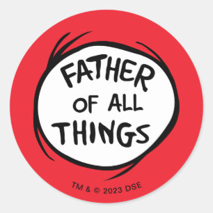 Sticker Rond Thing One Thing Two - Père de toutes choses