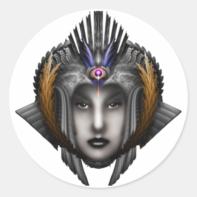 Sticker Rond Thinosia Reine D'Armageddon ISO (Devant)