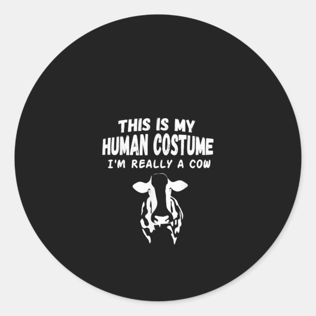 Sticker Rond This Is My Human Costume (Devant)