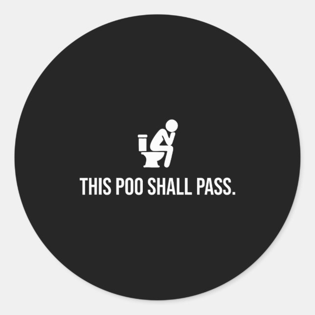 Sticker Rond This O Shall P Funny Quote Birthday Party Gag Gift (Devant)