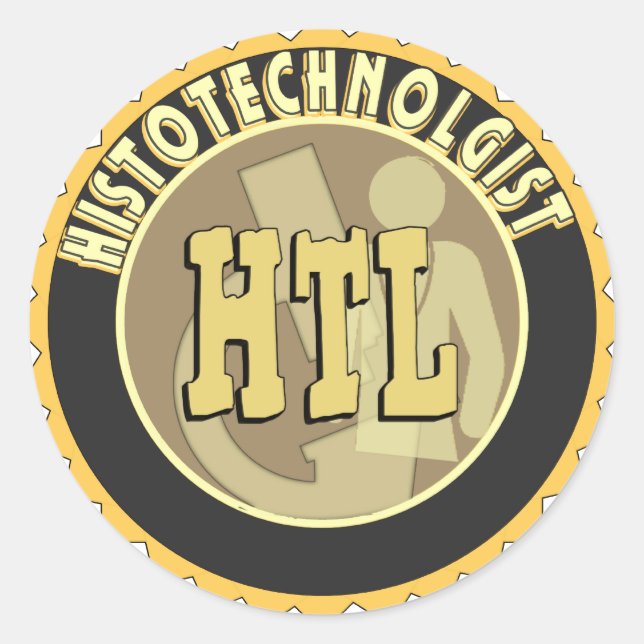 STICKER ROND THL BADGE HISTOTECHNOLOGIST HISTOLOGY TECH (Devant)