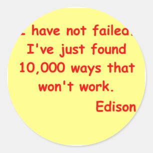 Sticker Rond Thomas Edison cite