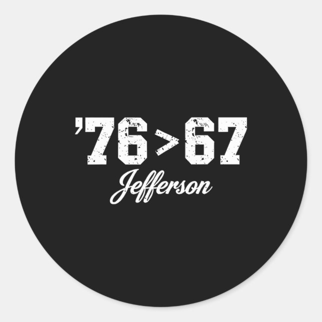 Sticker Rond Thomas Jefferson 76 67 Évident Faire l'Histoire F (Devant)