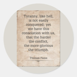 Sticker Rond Thomas Paine #1