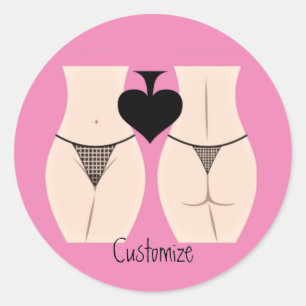 Sticker Rond Thong Panty Spade Thunder_Cove