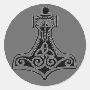 Sticker Rond Thors Hammer