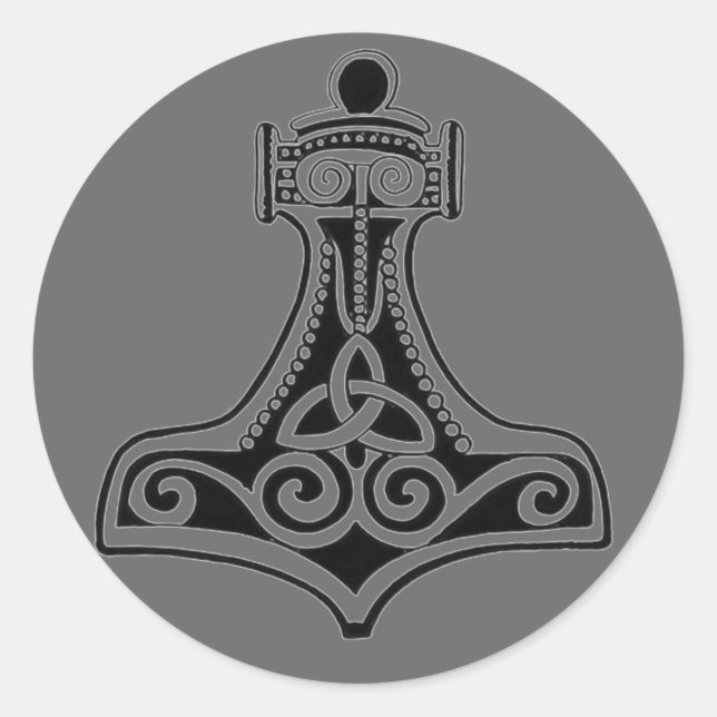 Sticker Rond Thors Hammer (Devant)