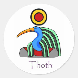 Sticker Rond Thoth - Ancien Dieu égyptien