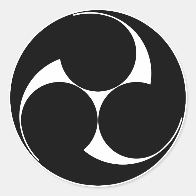 Sticker Rond Three clockwise swirls (Devant)