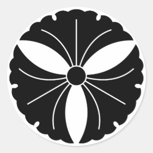 Sticker Rond Three ginkgo