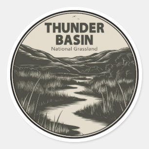 Sticker Rond Thunder Basin National Grassland Wyoming Ruisseau