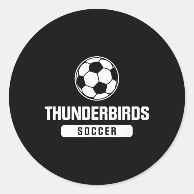 Sticker Rond Thunderbirds Soccer pour les écoles élémentaires,  (Devant)