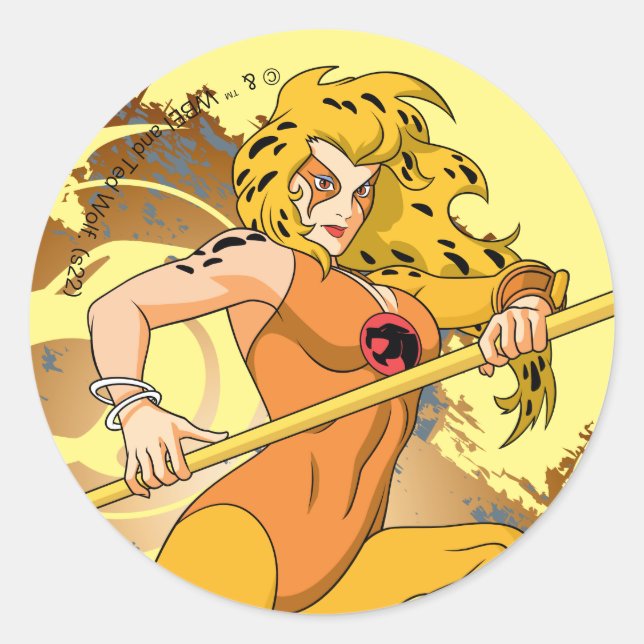 Sticker Rond ThunderCats | Cheetara Character Graphic (Devant)
