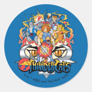 Sticker Rond ThunderCats   Firey Group Graphic
