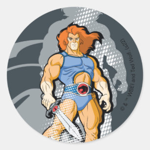 Sticker Rond ThunderCats   Lion-O Halfttone Shadow Graphic