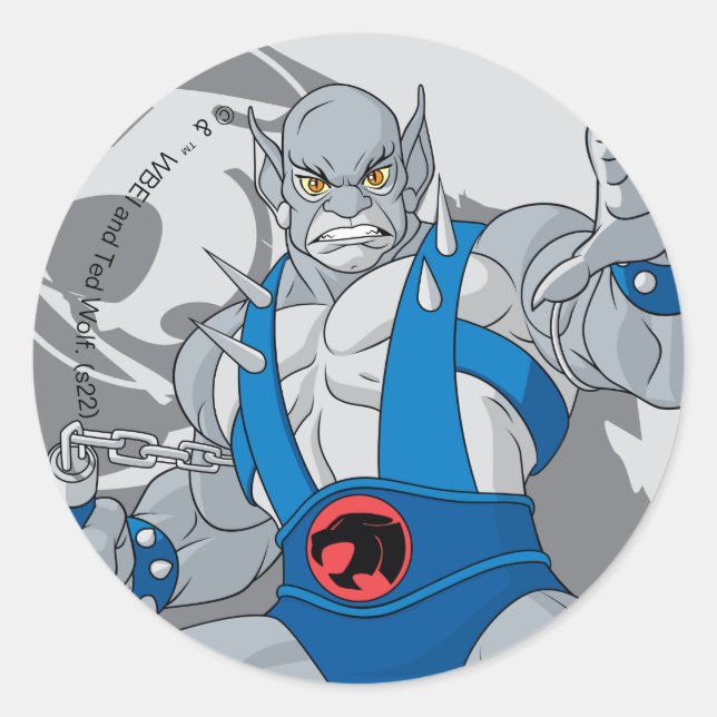 Sticker Rond ThunderCats | Panthro Character Graphic (Devant)