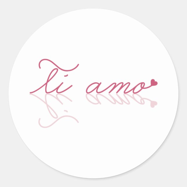 Sticker Rond Ti amo (Devant)