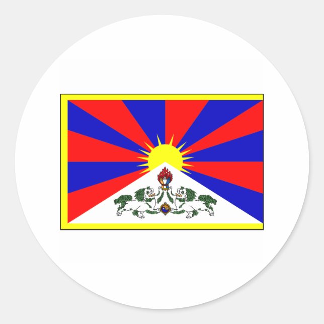 Sticker Rond Tibet FLAG International (Devant)