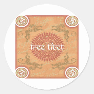 Sticker Rond Tibet libre