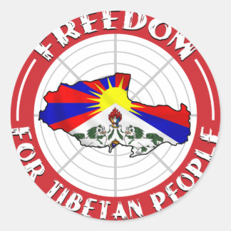 Sticker Rond tibet libre