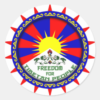 Sticker Rond tibet libre