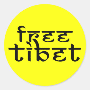 Sticker Rond Tibet libre Vêtements et vêtements