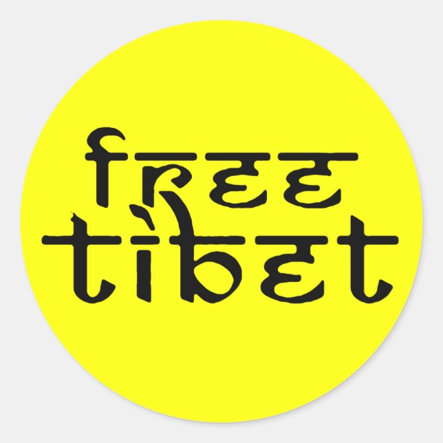 Sticker Rond Tibet libre Vêtements et vêtements (Devant)